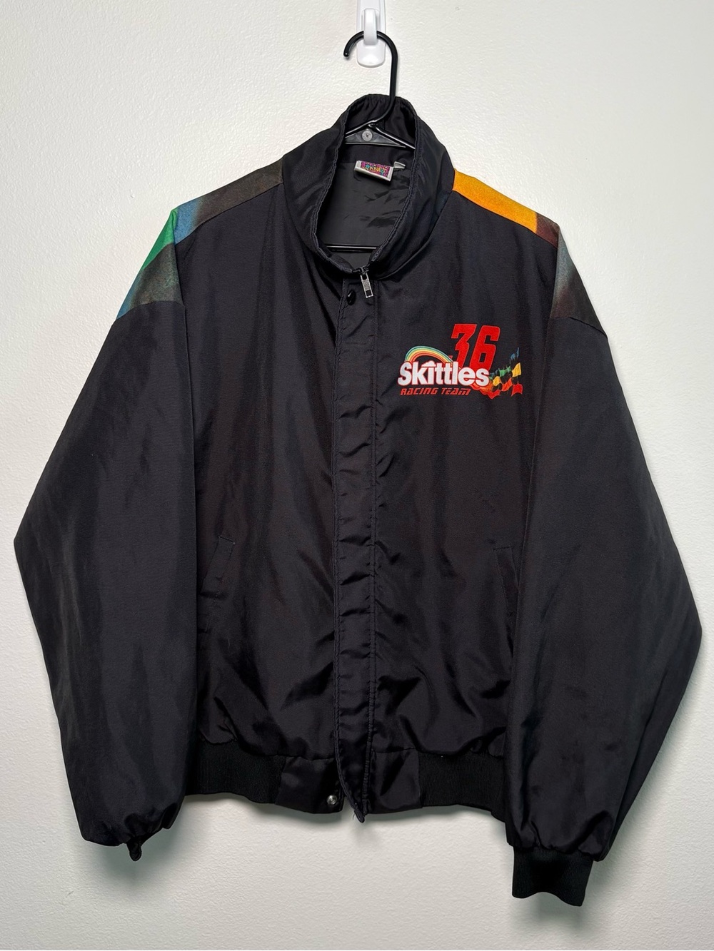 Racing Team Bomber Jacket - Black with Multicolor Accents